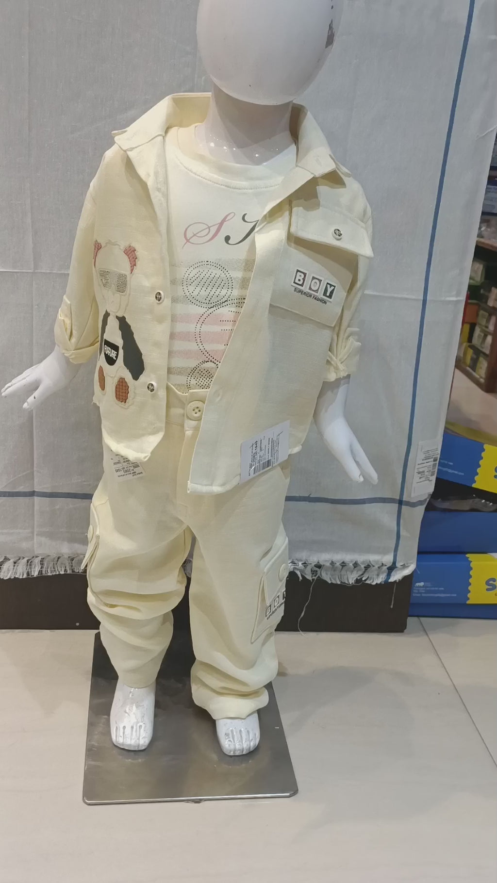 Open shirt jacket model